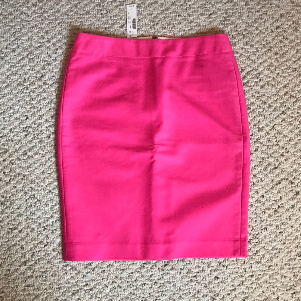 NWT Jcrew No. 2 double serge pencil skirt, pink